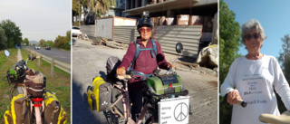 Dorothee, 72, cyklade till Egypten för att demonstrera – kritiserar värdlandet: "Tråkigt att man har mötet i ett land utan åsiktsfrihet"