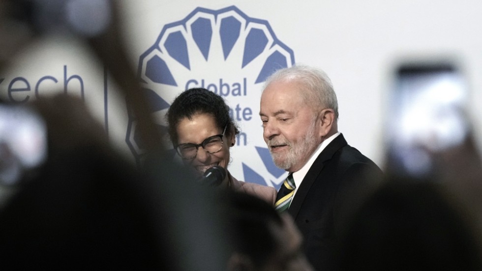Lula da Silva vid klimattoppmötet COP27 i Egypten på onsdagen.