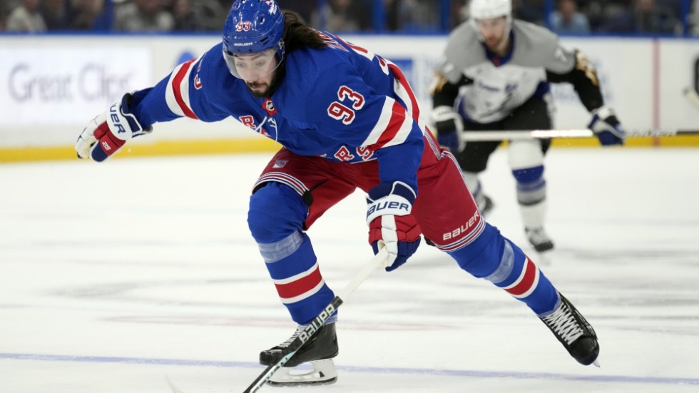 New York Rangers center Mika Zibanejad var en av blott fem svenska målskyttar i nattens NHL-ishockey.