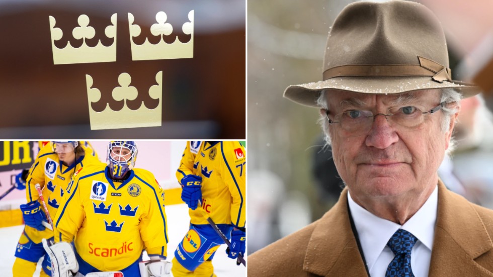 Den främsta officiella symbolen för kungariket Sverige, Tre kronor, finns såväl på hockeylandslagets dräkter som på dörren in till kammaren i riksdagen. Men lagom till kungens 50-årsfirande på tronen tycker debattören att det är dags att lyfta bort Tre kronor som symbol.