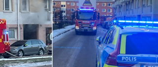 Åtta till sjukhus efter misstänkt mordbrand i Oxelösund