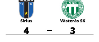 Sirius vann hemma mot Västerås SK