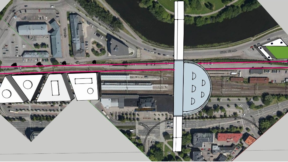 Redan 2015 började jag skissa på en integrerad stationslösning ovanför spåren, skriver debattören. 