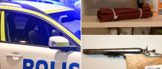 Polisen letade efter knark – hittade hagelgevär och dynamit