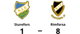 Rimforsa utklassade Sturefors - seger med 8-1