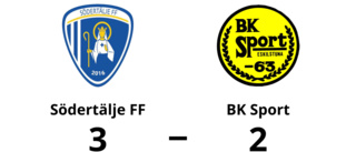 Södertälje FF för tuffa för BK Sport - förlust med 2-3