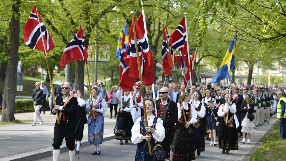 Norges nationaldag firas med tåg runt om i Norge. (Arkivbild)