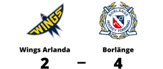 Wings Arlanda utan poäng efter förlust mot Borlänge