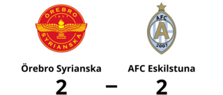 AFC Eskilstuna i ledning i halvtid - tappade segern mot Örebro Syrianska