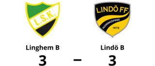 Lindö B tog en poäng mot Linghem B