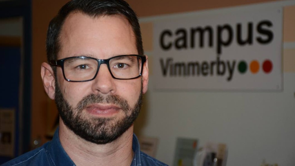 Mattias Nordqvist är chef för Campus i Vimmerby. Han är nöjd med det höga antalet sökande till den nya utbildningen.