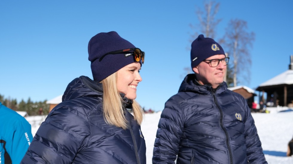 Ulrika Smith Svenstedt och Johan Råsbrink från RF-Sisu var på plats när Biskin testades.