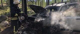 Fordonsbrand strax utanför Skellefteå