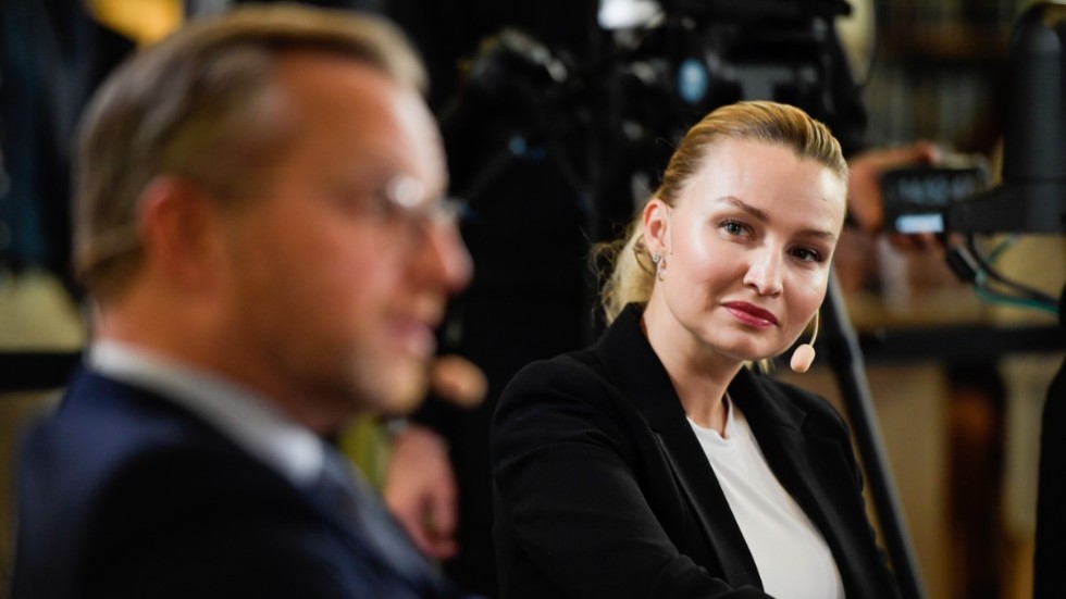 Ebba Busch (KD) och Mikael Damberg (S) deltog i samtalet om läsvanor – vilket inledde Bokmässan 2020.