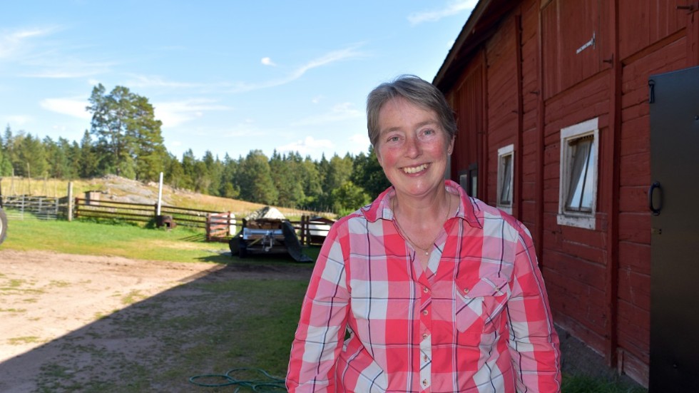 Kristina Lindelöf på Ingebo hagar menar att gårdens ekologiska värden fortfarande är utmärkta, men att ekonomin tagit mycket stryk under sommaren.