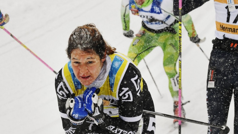 Britta Johansson Norgren var en av dem som fick köldskador under långloppet i Schweiz i helgen. Arkivbild.