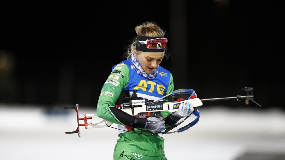 Stina Nilsson gör internationell tävlingsdebut i skidskytte. Arkivbild.