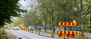 Körfält avstängt på Stockholmsvägen