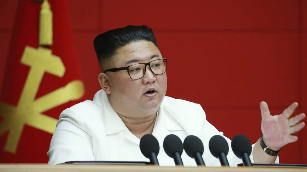 Nordkoreas diktator Kim Jong-Un i ett inslag i statskontrollerad tv. Arkivbild.