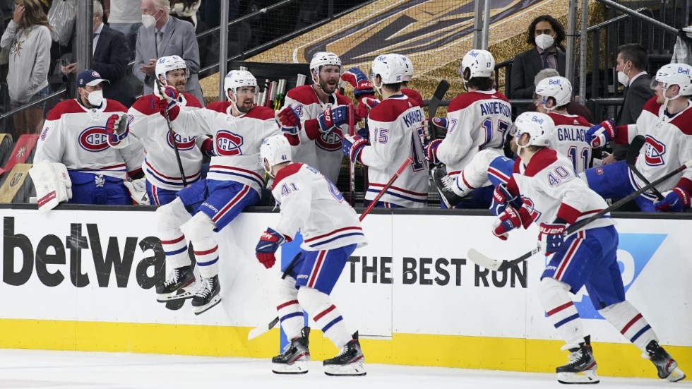 Montreal firar vinsten över Vegas i Stanley Cups semifinalserie.