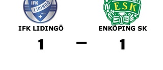 Stark insats när Enköping SK tog poäng borta mot IFK Lidingö