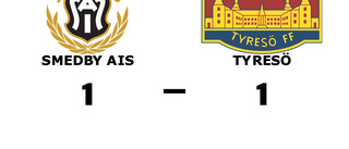 Smedby AIS och Tyresö kryssade efter svängig match