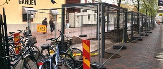 Utlovat cykelställ  i Tystberga saknas