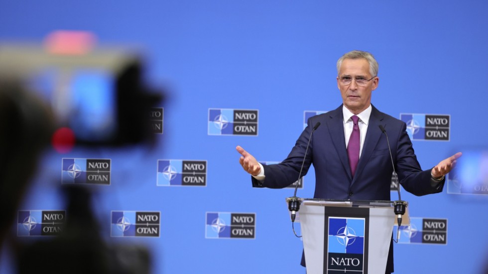 Natos generalsekreterare Jens Stoltenberg efter förra veckans försvarsministermöte i Bryssel. Arkivbild.