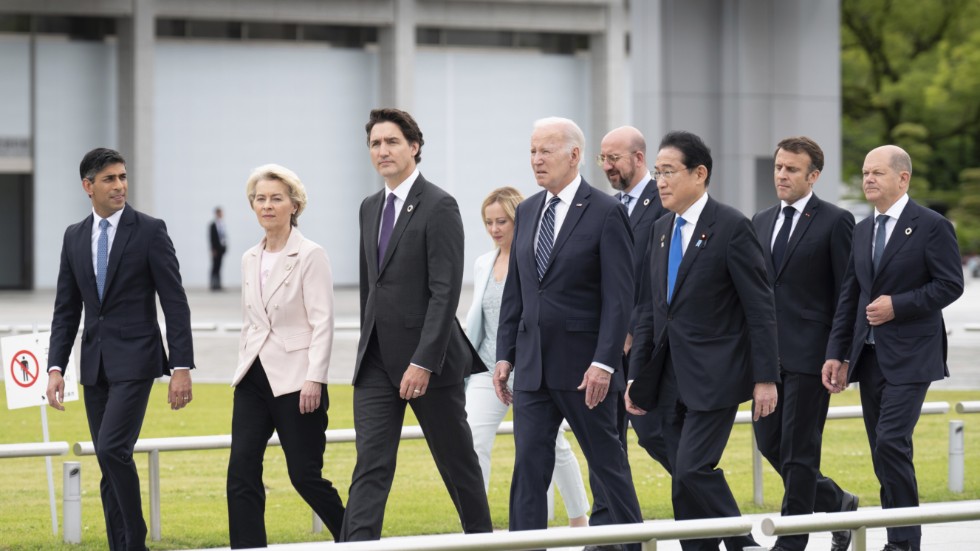 G7-ländernas ledare i Hiroshima.