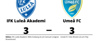 IFK Luleå Akademi fixade en poäng mot Umeå FC