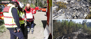 Stor skogsbrand söder om Eskilstuna – delvis i naturreservat