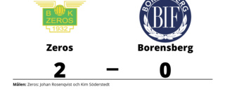 Förlust med 0-2 för Borensberg mot Zeros