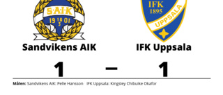 Efterlängtad poäng för IFK Uppsala - steg åt rätt håll mot Sandvikens AIK