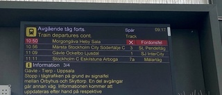 Spårfel: Tåg mot Stockholm stannar inte i Knivsta