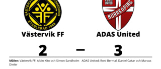 Västervik FF kunde inte stoppa formstarka ADAS United