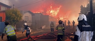 Stor förstörelse i brand på chilensk ö