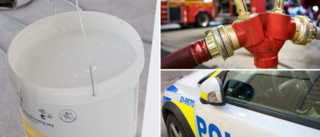 Färgburkar på vift ledde till polisutryckning – 120 liter till spillo: "Det har jag inte sett förut"