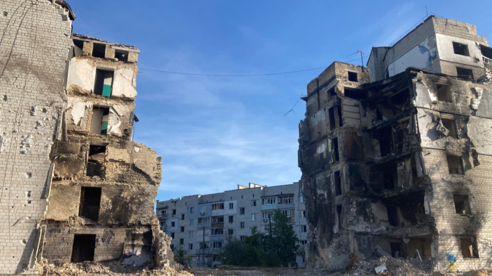 Borodjanka i Kiev län, en stad där ryska armén har begått omfattande krigsförbrytelser och orsakat stor ödeläggelse.