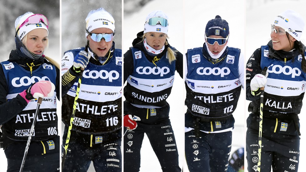 Emma Ribom, Björn Sandström, Jonna Sundling, Johan Häggström och Charlotte Kalla.