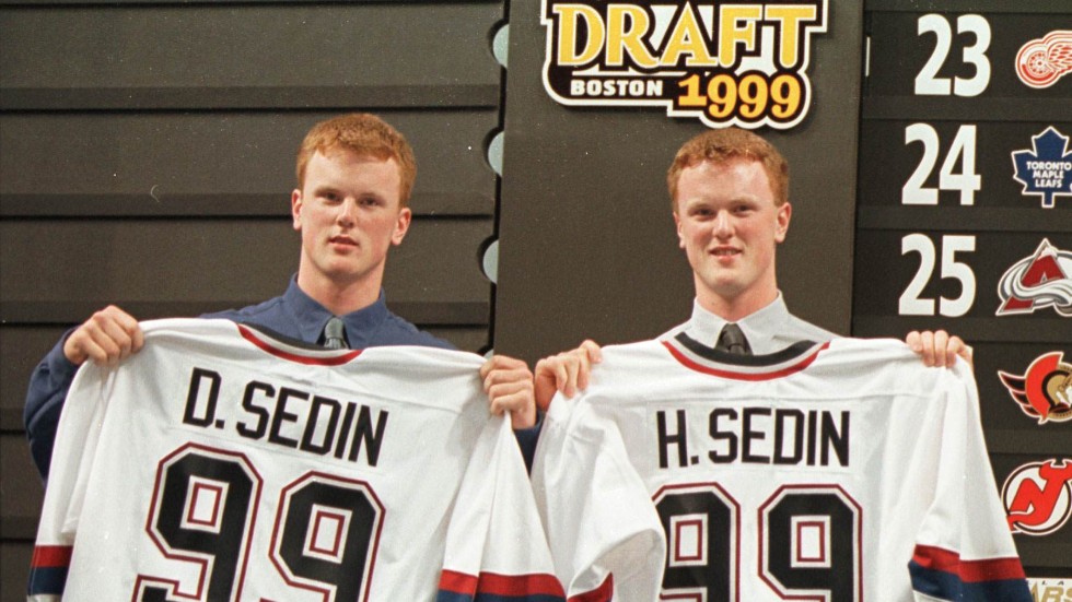 Bröderna Sedin valdes högt i NHL-draften 1999. Arkivbild.