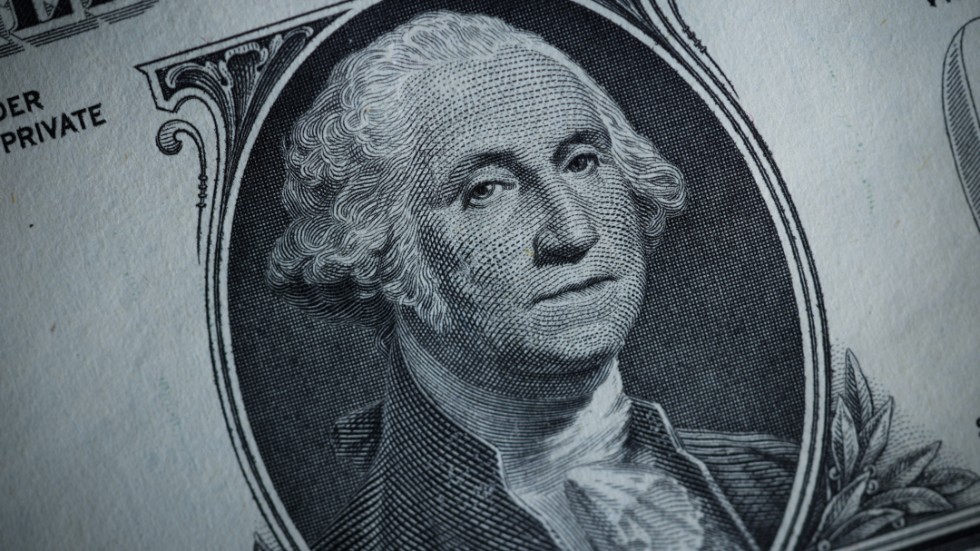 George Washington på en dollarsedel. Arkivbild.