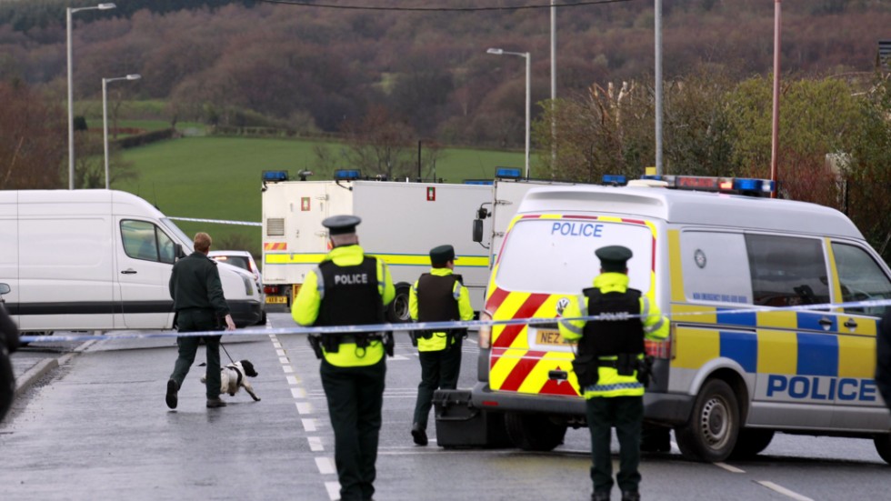 Sju personer åtalas för att ha skjutit en polis i nordirländska Omagh tidigare i år. Bilden är från ett annat tillfälle.