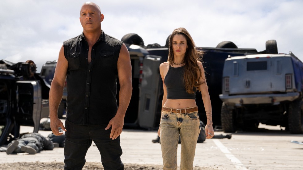 Vin Diesel och Michelle Rodriguez i den tionde "Fast and furious"-filmen "Fast X". Pressbild.