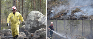 Utomhusbrand i terräng – förstärkning från Piteå kallades in