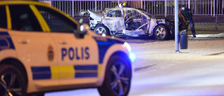Brandexplosion i lyxig elbil väckte många Eskilstunabor