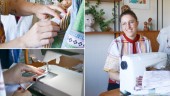 Evelina skapar plagg av återbrukat tyg: "Kärlek för gamla saker"