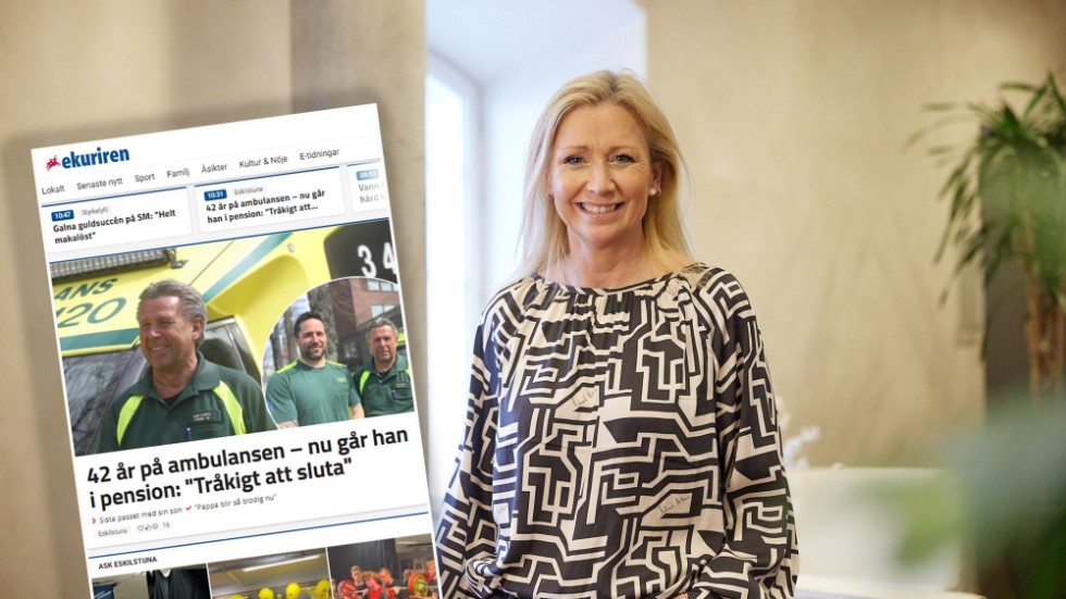 Eva Burman, chefredaktör på Eskilstuna-Kuriren med Strengnäs Tidning är glad över rekordsiffrorna på ekuriren.se.