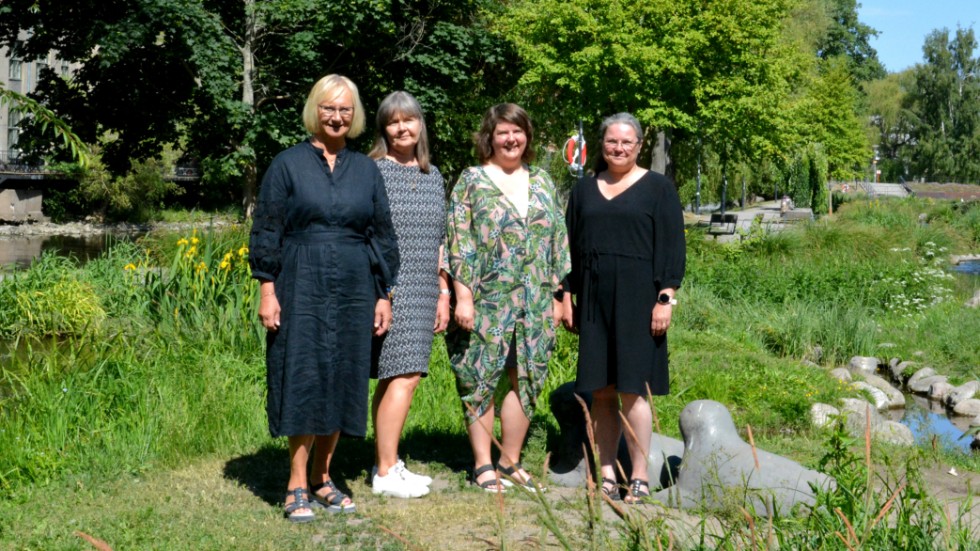 Här ser vi de fyra debattörerna från Socialdemokraterna i Region Östergötland: Lena Micko, Eva Andersson, Kaisa Karro och Annsofi Ramevik.