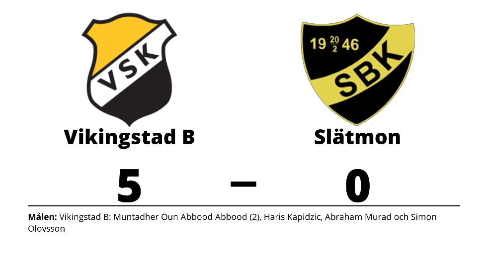 Vikingstads SK B vann mot Slätmons BK