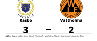 Förlust för Vattholma trots mål av Mattias Strandin och Alexander Öhrn